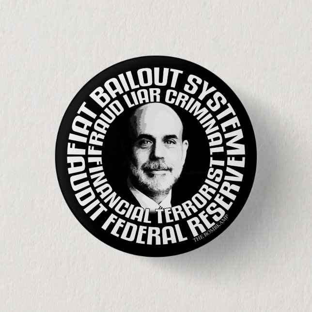 Finanzterrorist-Knopf Button (Vorderseite)