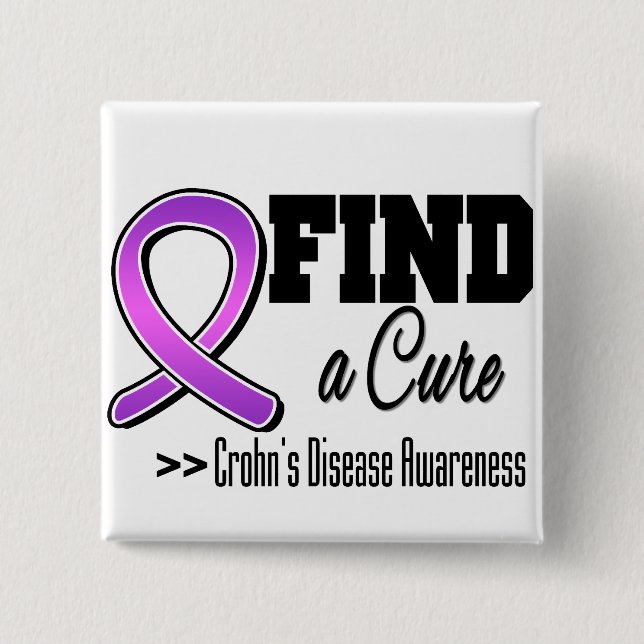 Find a Cure Crohns Disease Awareness Button (Vorderseite)