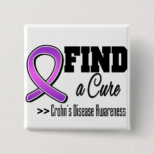 Find a Cure Crohns Disease Awareness Button