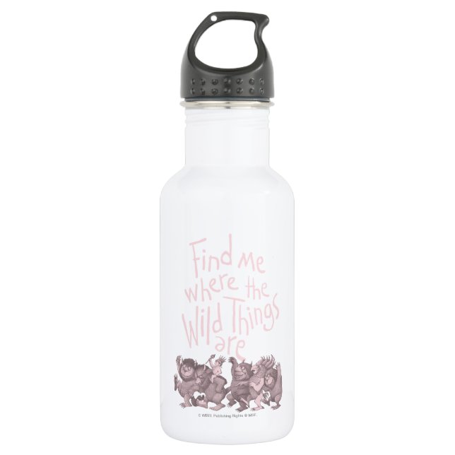 Find Me Where the Wild Things Are Edelstahlflasche (Vorderseite)