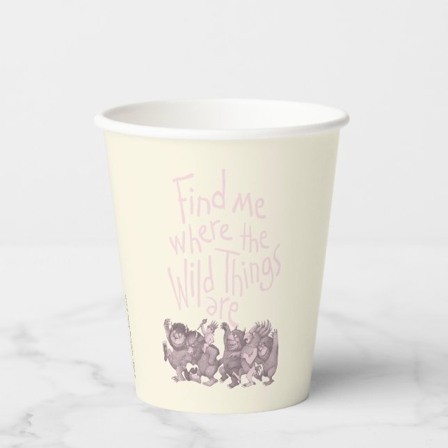 Find Me Where the Wild Things Are Pappbecher (Vorderseite)
