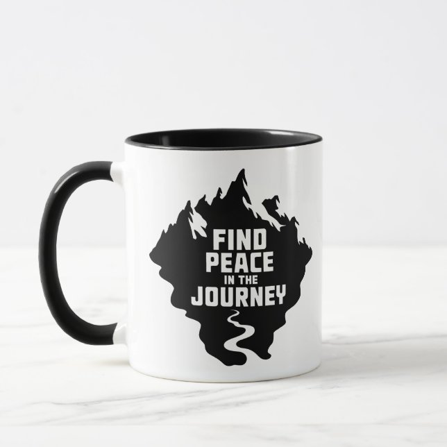 Find Peace in the Journey Mountain Design Tasse (Links)