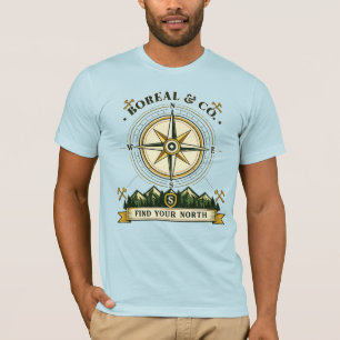 Find Your North Kompass-Abzeichen BOREAL & CO T-Shirt