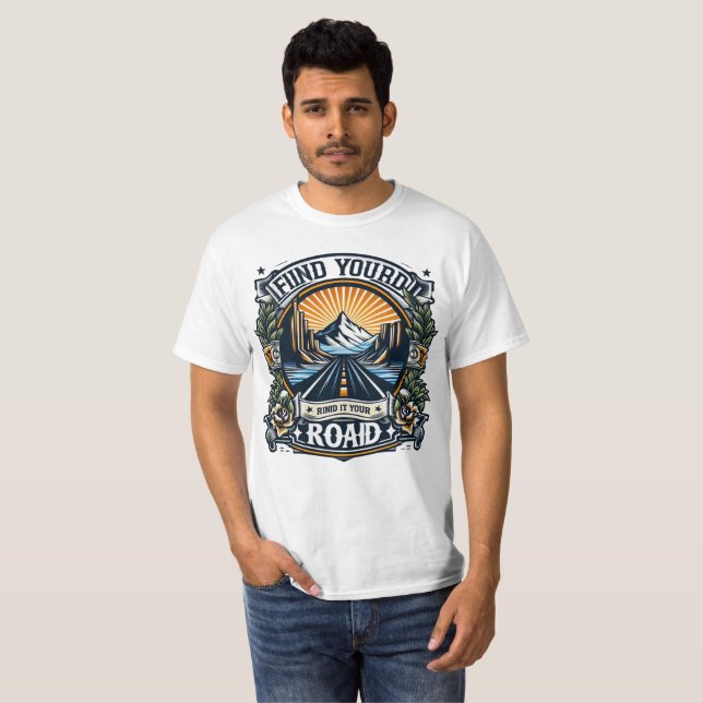 Find Your Road - Adventure Awaits T-Shirt (Vorne ganz)