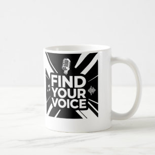 Find Your Voice Mikrofon-Podcast Kaffeetasse