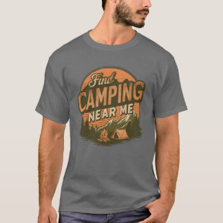 Finde Camping in meiner Nähe Retro Campee Junge T-Shirt