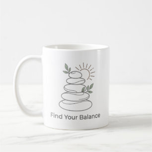 Finde deine Balance Zen-Ästhetik-Tasse Kaffeetasse