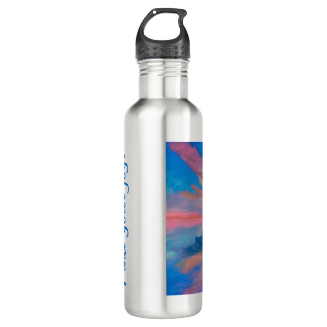 Finde deine Freude! Edelstahlflasche (Vorderseite)