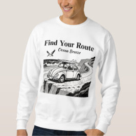 Finde deine Route Vintage Surf Bug Grafik Sweatshirt
