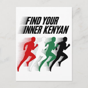 Finde deinen inneren kenianischen Marathon Postkarte