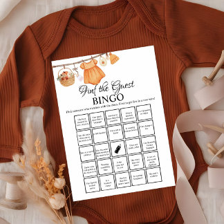Finde den Gast Baby Shower Bingo Spielkarte Einladung