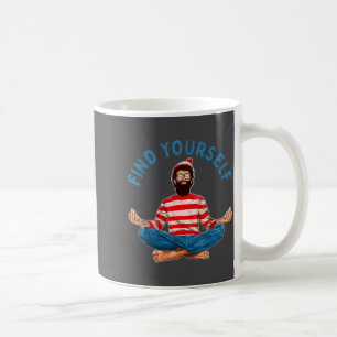 Finde dich selbst lustige Meditation Kaffeetasse