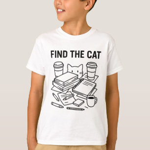 Finde die Katze – Optisches Katzenrätsel T-Shirt