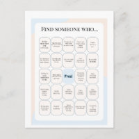 Finde jemanden, der Klassenzimmer-Bingo-Aktivität