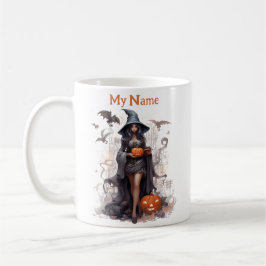 Finde mein Hexengeheimnis: Halloween Personalisier Kaffeetasse