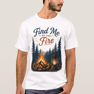 Finde mich am Lagerfeuer-Camping in der Natur T-Shirt