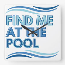 Finde mich an der Pool-Uhr für Schwimmer