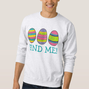 Finde mich! Farbenfrohe bemalte Ostereierjagd Sweatshirt