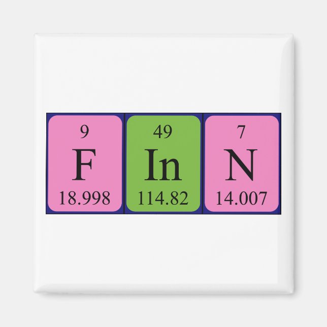 Finden des periodischen Tabellennamen-Magneten Magnet (Vorne)