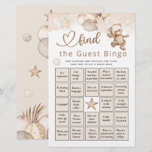 Finden Sie das Bingo Baby Bear Baby Shower Game