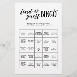 Finden Sie das Bingo Game für Hochzeit oder Bridal