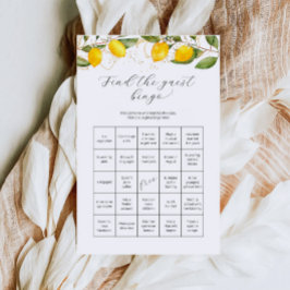 Finden Sie das Guest Bingo Lemon Citrus Baby Showe