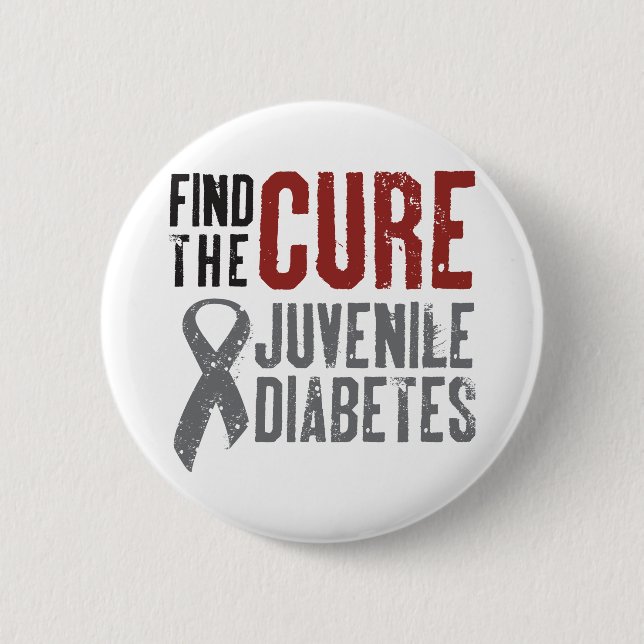 Finden Sie den Heilungs-Jugenddiabetes Button (Vorderseite)