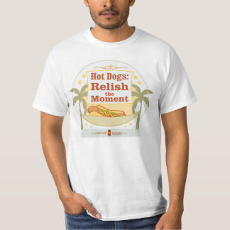 "Finden Sie den Moment-" Hotdog-T - Shirt Gefallen