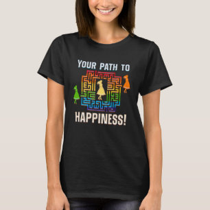 FINDEN SIE DEN WEG ZU IHREM GLÜCK Glückslabyrinth T-Shirt