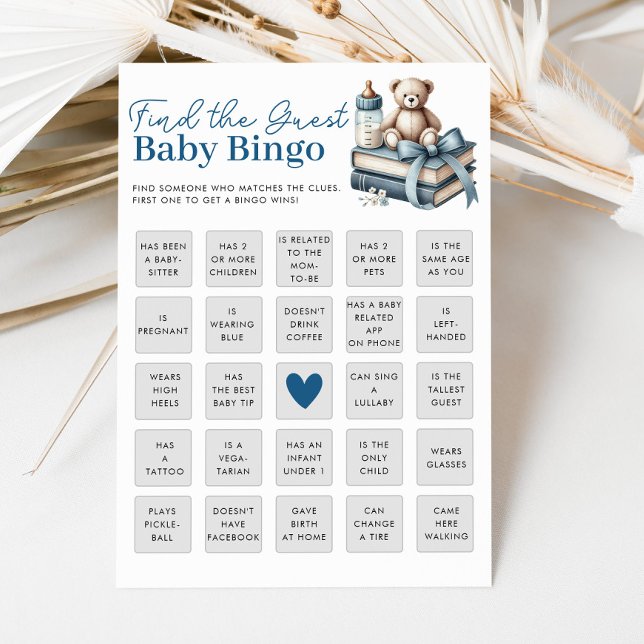 Finden Sie die Baby Shower Bingo Game Card Einladung (Von Creator hochgeladen)