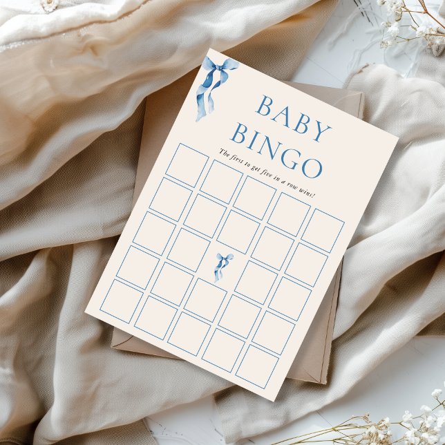 Finden Sie die Bingo Game Bow Baby Shower Card Einladung (Von Creator hochgeladen)
