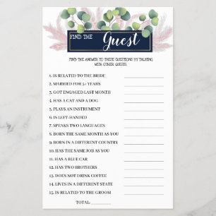 Finden Sie die GameCard des Pampas Grass Brautpart Flyer