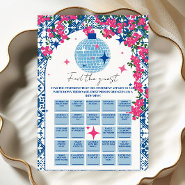 Finden Sie die Gast-Mamma Mia Birthday-Bingo-Spiel Einladung