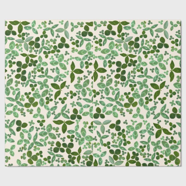 Finden Sie die vierblättrigen Kleeblatts - St. Pat Geschenkpapier (Saum)