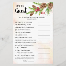 Finden Sie die Weihnachts-Brautparty-Game-Karte Flyer