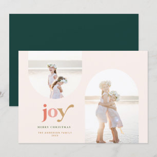 Finden Sie die Weihnachtskarte "Joy Two Foto" Einladung