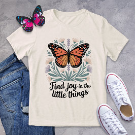Finden Sie Freude in der Kleinen Schmetterlingsfli Tri-Blend Shirt