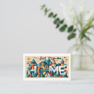 "Finden Sie Ihre Zuhause" Realtor Business Card Visitenkarte