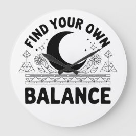 Finden Sie Ihren eigenen Saldo Große Wanduhr