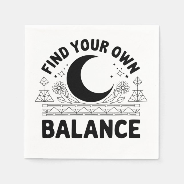 Finden Sie Ihren eigenen Saldo Serviette (Vorderseite)