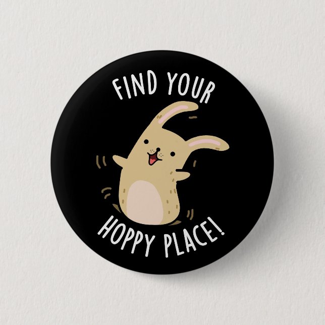 Finden Sie Ihren Hoppingplatz Funny Rabbit Pub Dar Button (Vorderseite)