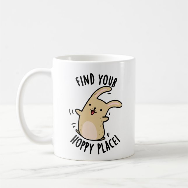 Finden Sie Ihren Hoppy Place Funny Rabbit Pub Kaffeetasse (Links)