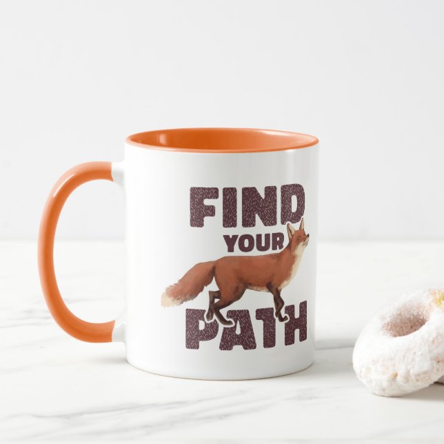 FINDEN SIE IHREN PFAD-WALDFOX TASSE (Mit Donut)