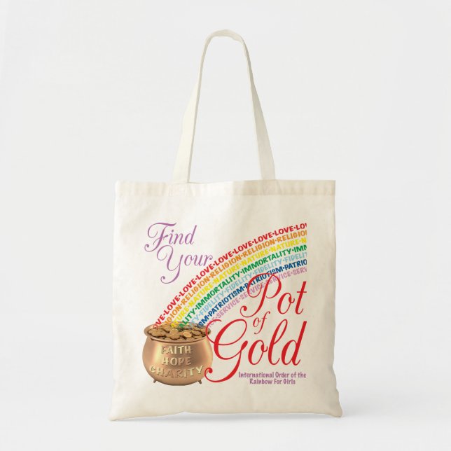 Finden Sie Ihren Topf der GoldTaschen-Tasche Tragetasche (Vorne)