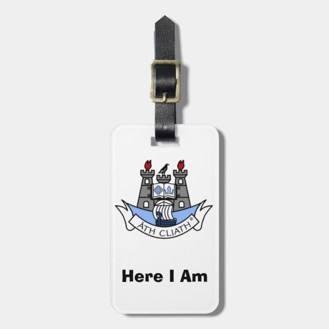 Finden Sie meine Gepäckmarke Personalisiert Dublin Gepäckanhänger (Vorderseite vertikal)
