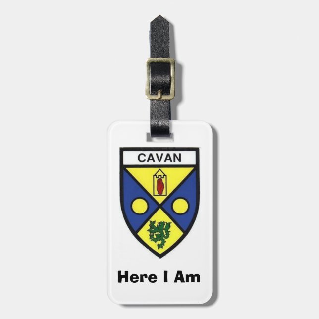 Finden Sie meine Personalisierte Cavan Landkreis I Gepäckanhänger (Vorderseite vertikal)
