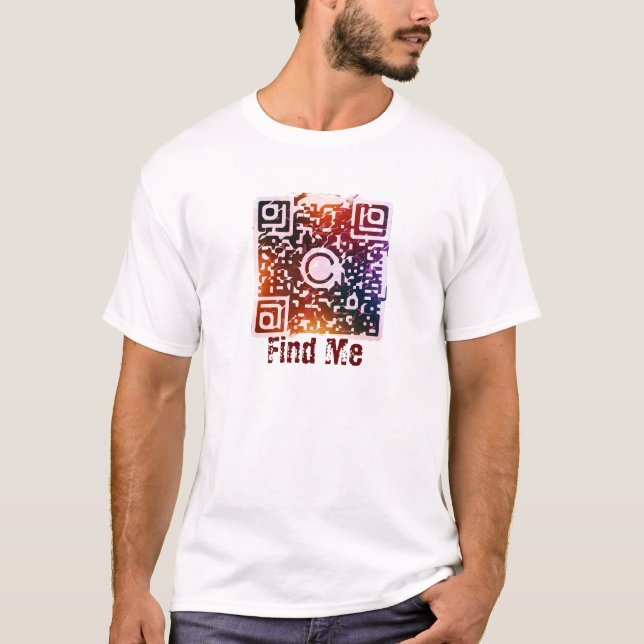 Finden Sie mich QR-Code Men Basic-T - Shirt (Vorderseite)
