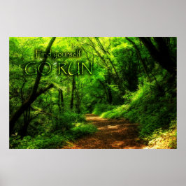 Finden Sie selbst laufen Magenwald Motivierend Poster