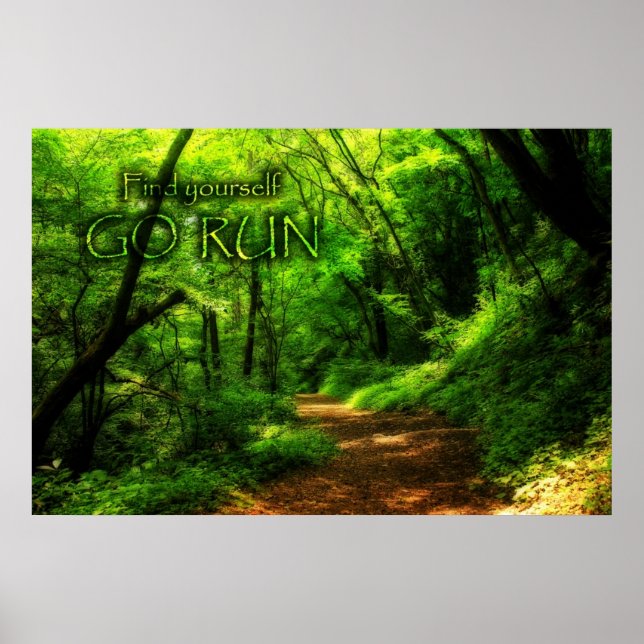 Finden Sie selbst laufen Magenwald Motivierend Poster (Vorne)