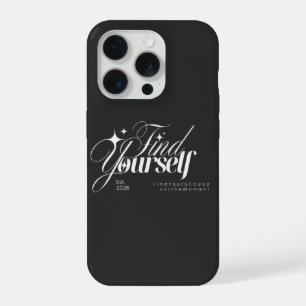 Finden Sie sich selbst Ästhetik-Typografie-iPhone- iPhone 15 Pro Hülle